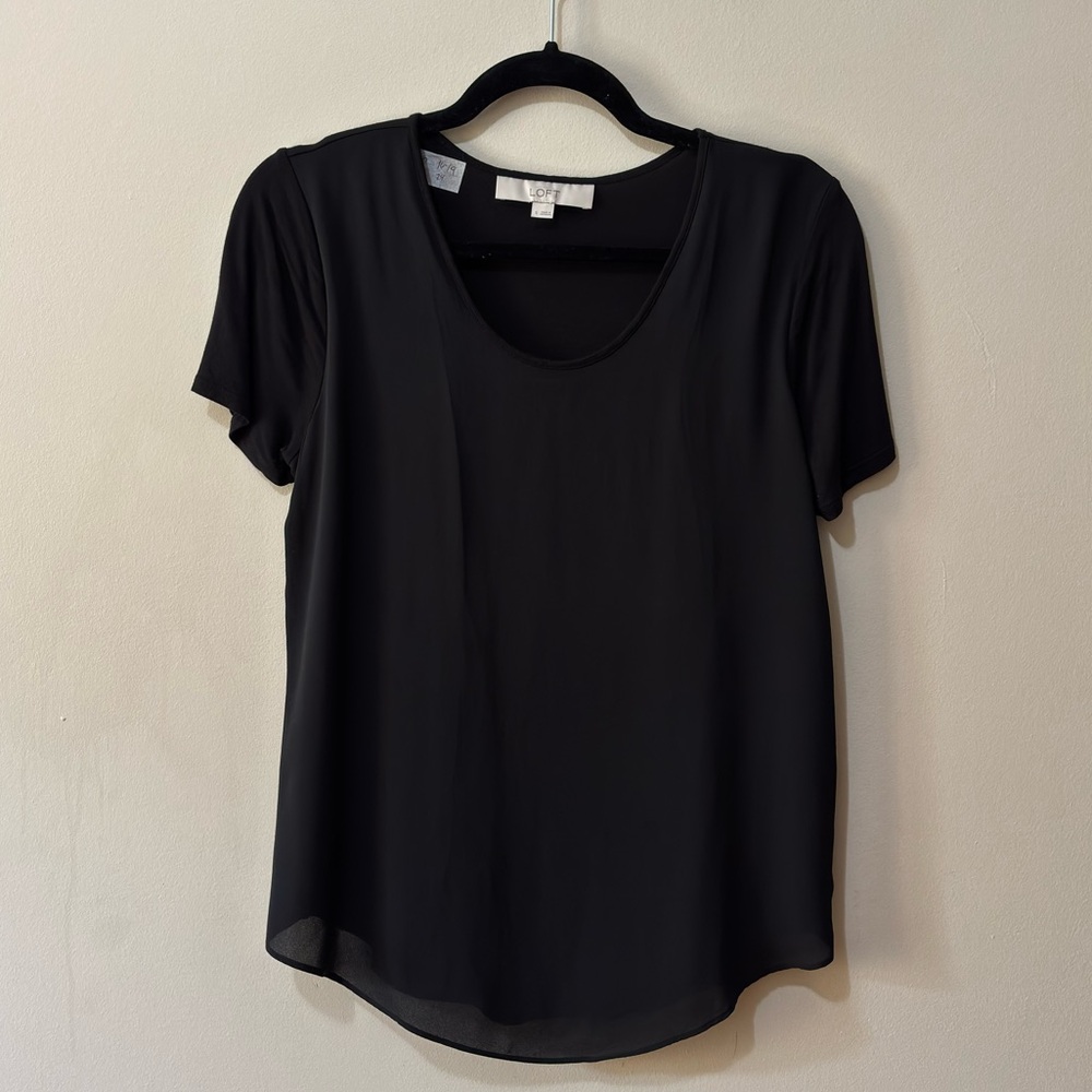 LOFT Classic Black Blouse
